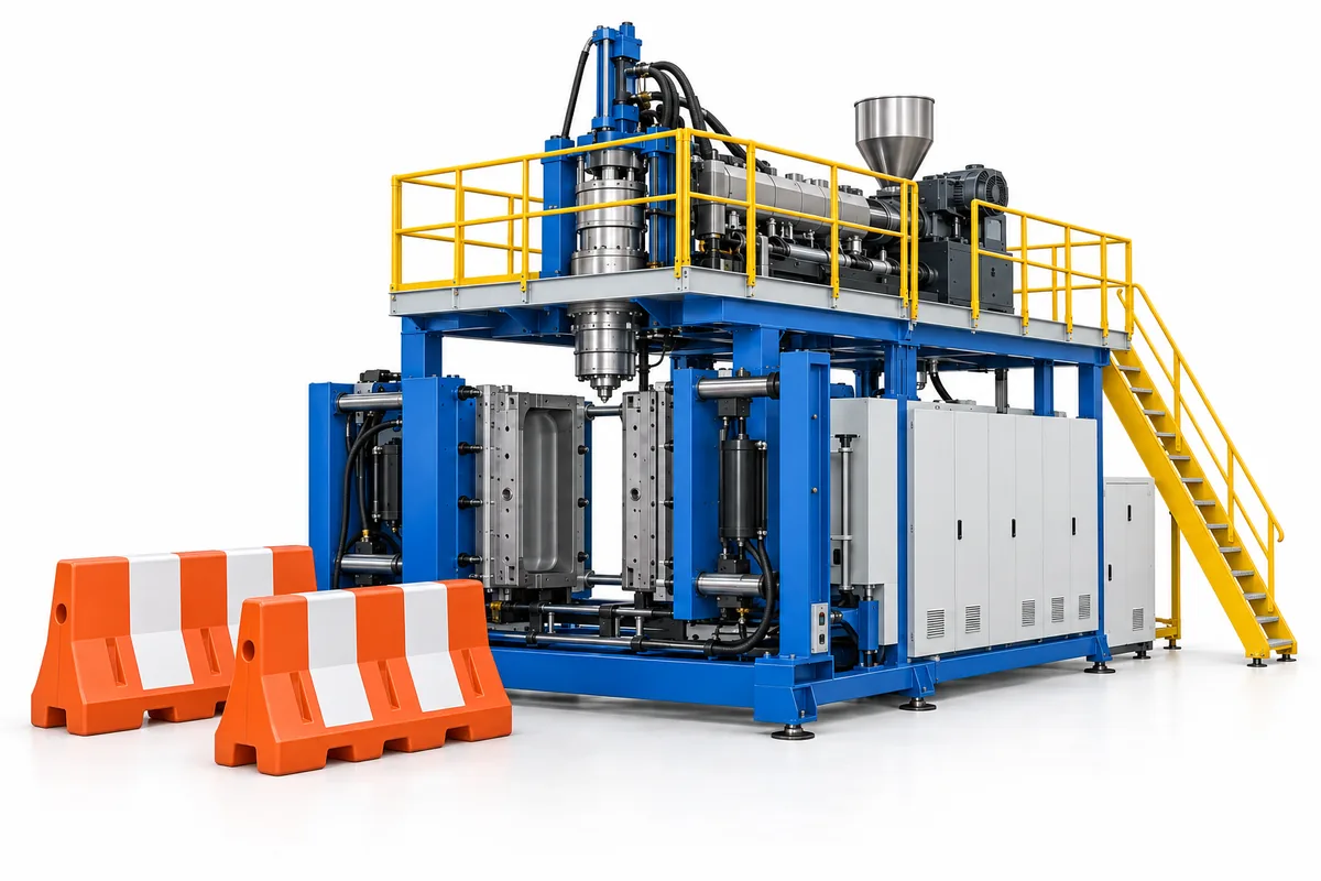 Road barrier machine